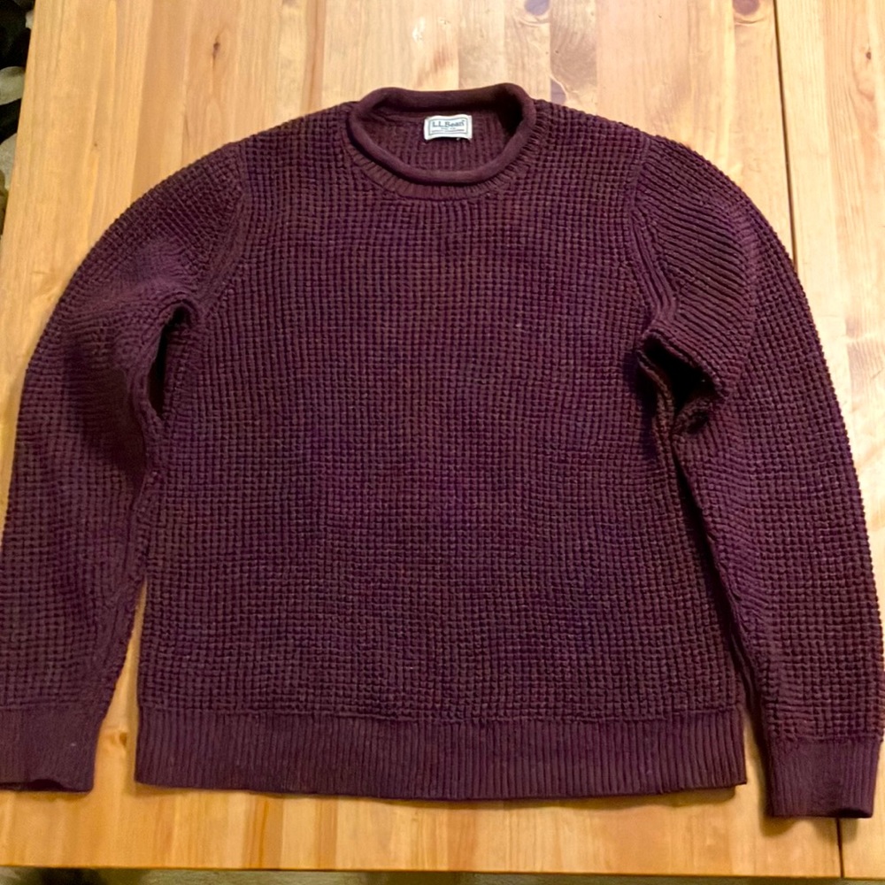 LL Bean Red Rollneck Sweater, Size Small